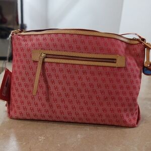 Dooney & Bourke Red and Tan Shoulder Bag
